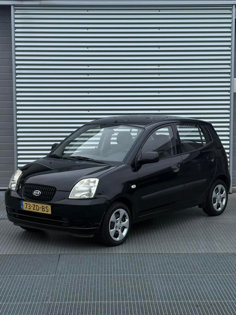 Kia Picanto 1.0 2008 Zwart | Nieuwe APK, Auto's, Kia, Voorwielaandrijving, 4 cilinders, 61 pk, Zwart
