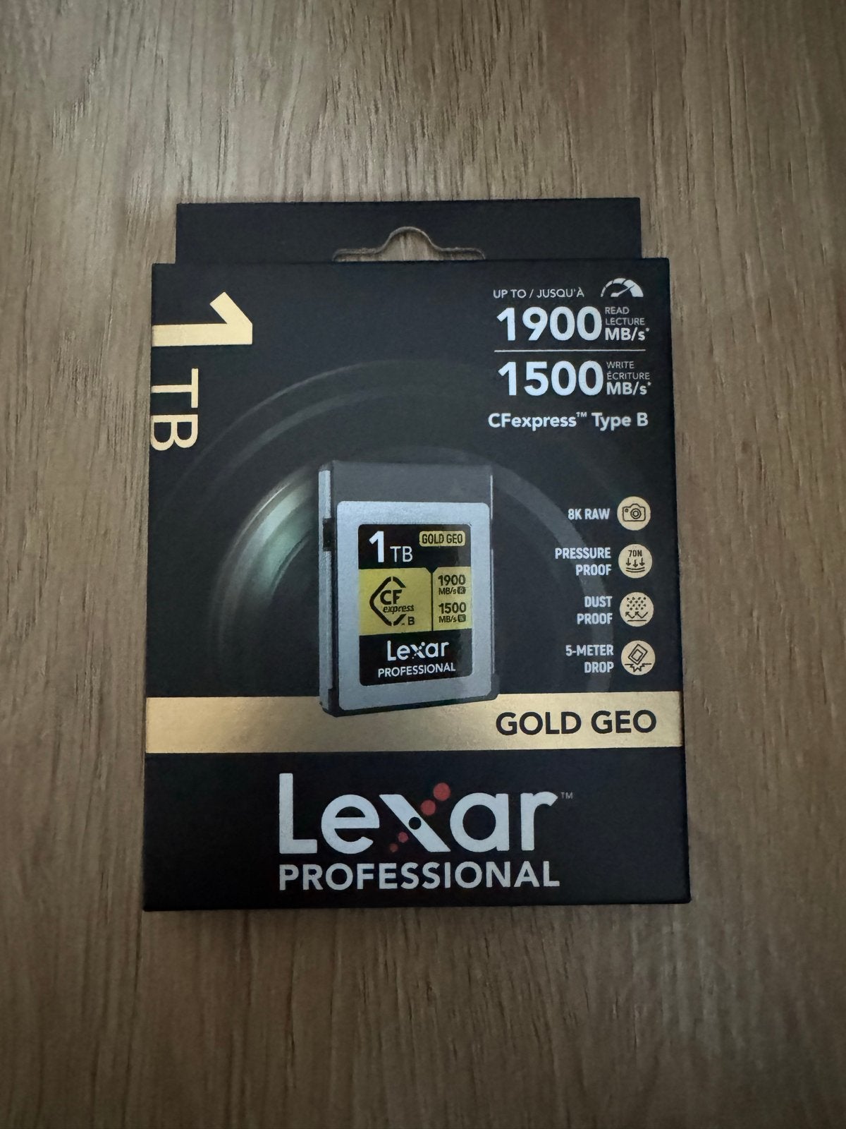 Lexar Professional 1TB CFexpress Type B Gold Geo, CFexpress Type B, 1 TB of meer, Nieuw, Ophalen of Verzenden