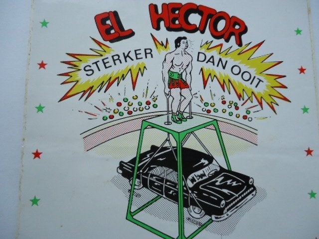 sticker oud EL HECTOR Circus RENZ stuntman strip vintage, Verzamelen, Verzenden, Zo goed als nieuw, Bedrijf of Vereniging