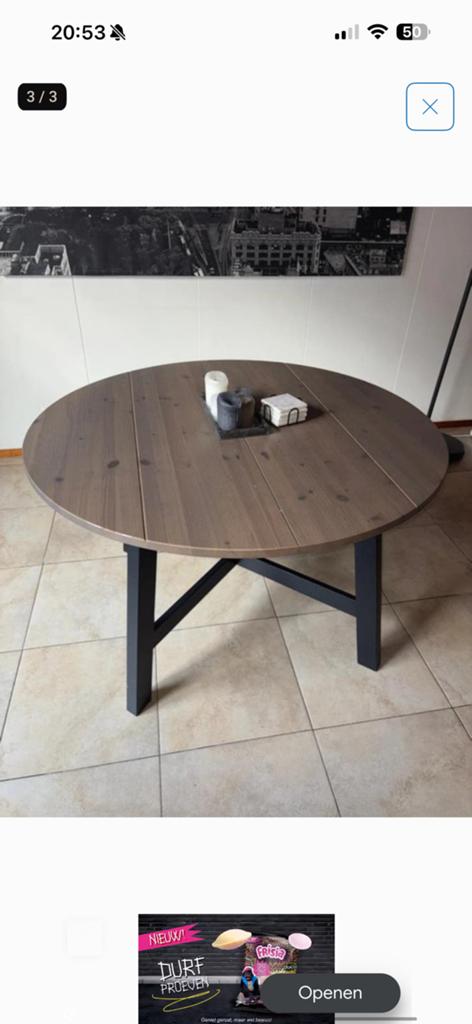 Ronde eettafel, Huis en Inrichting, Tafels | Salontafels, Ophalen, 100 tot 150 cm, 50 tot 75 cm, Rond