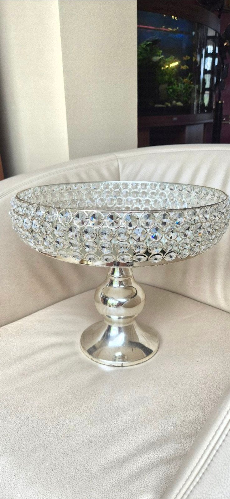 Luxe Decoratieve Schaal met Kristallen en Spiegel, Ophalen of Verzenden
