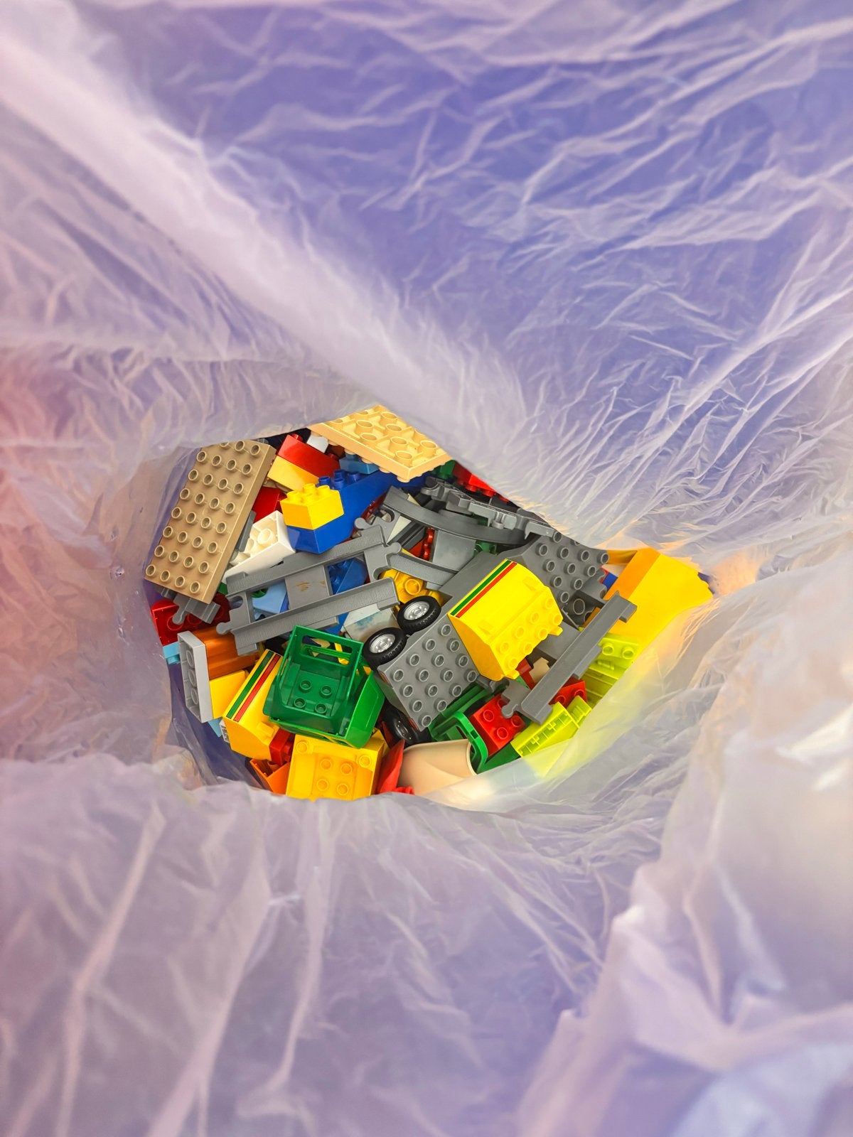 Zak met duplo bouwblokken, Ophalen, Gebruikt