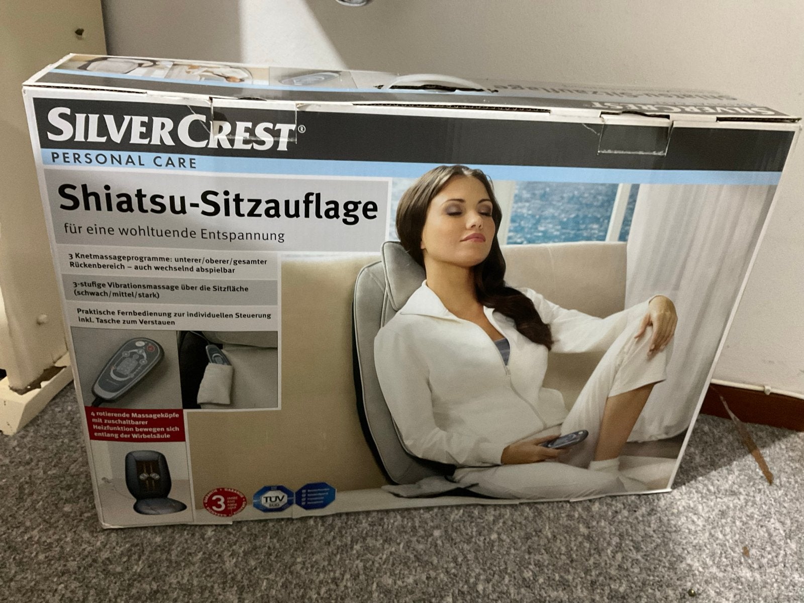 SilverCrest Shiatsu Zitkussen Massagematras, Ophalen of Verzenden, Zo goed als nieuw, Massagestoel of Kussen