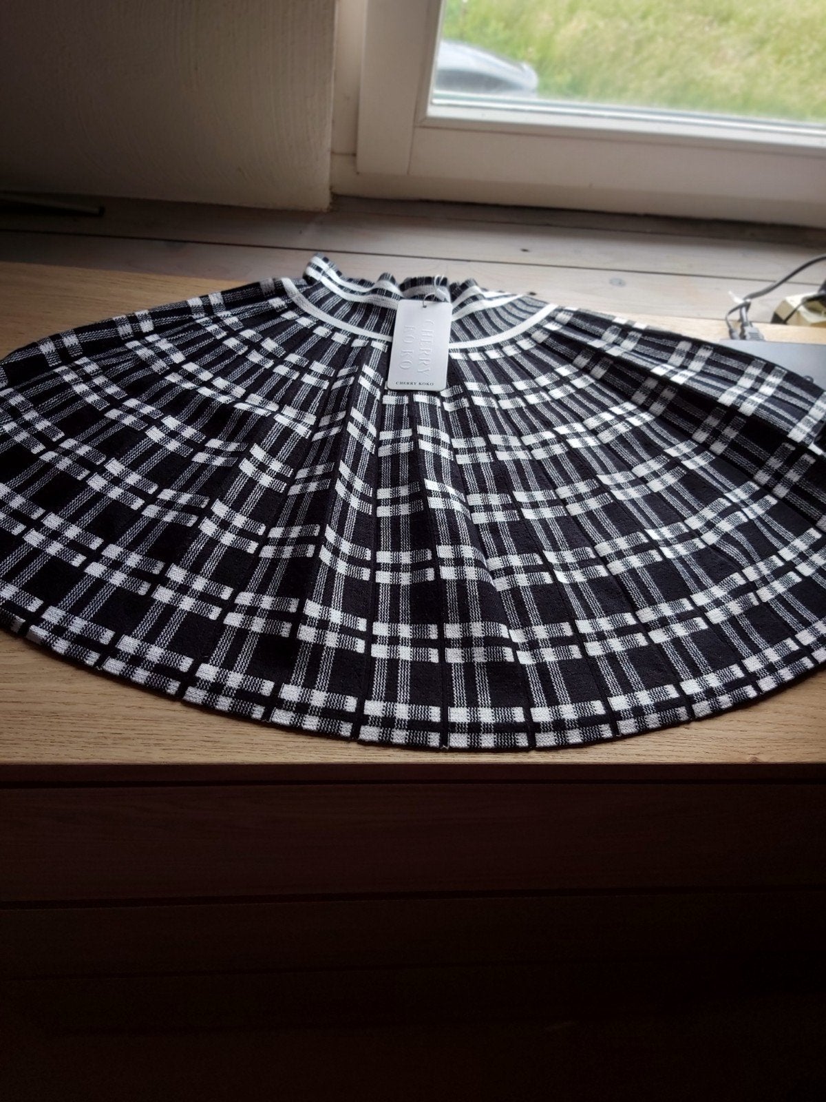 Cherry Koko geruite plooirok -maat M/L Nieuw met label, Ophalen, Cherry Koko, Zwart, Nieuw