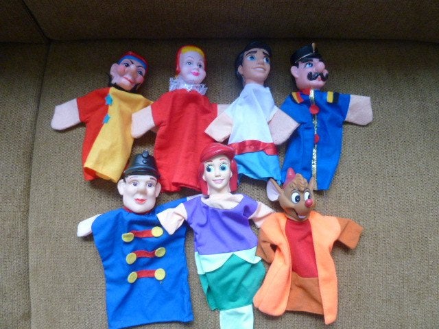 Poppenkast Handpoppen - 7 stuks, Ophalen of Verzenden, Zo goed als nieuw, Overige typen