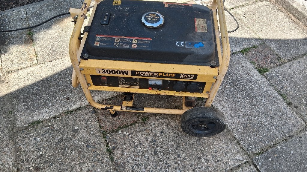 powerplus 3000w aggregaat, Ophalen, Gebruikt, Minder dan 5 kVA, Benzine