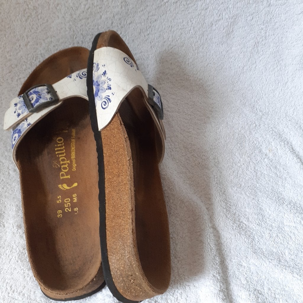 birkenstock 39, Wit, Gedragen, Birkenstock, Sandalen of Muiltjes