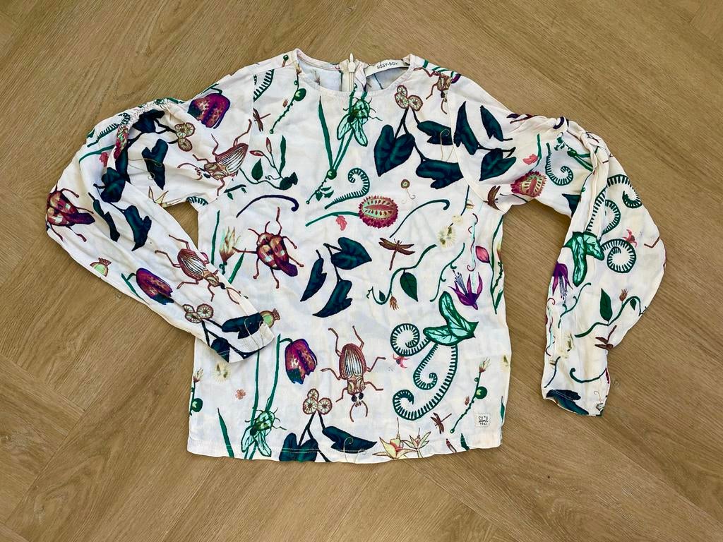 Sissy Boy Blouse met mooie print Maat 134, Verzenden, Zo goed als nieuw, Meisje, Overhemd of Blouse