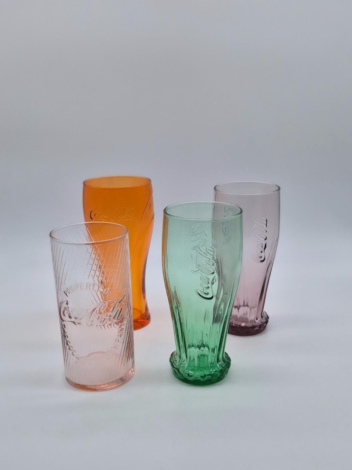 Coca-Cola Glazen Set - 4 Kleuren, Ophalen of Verzenden