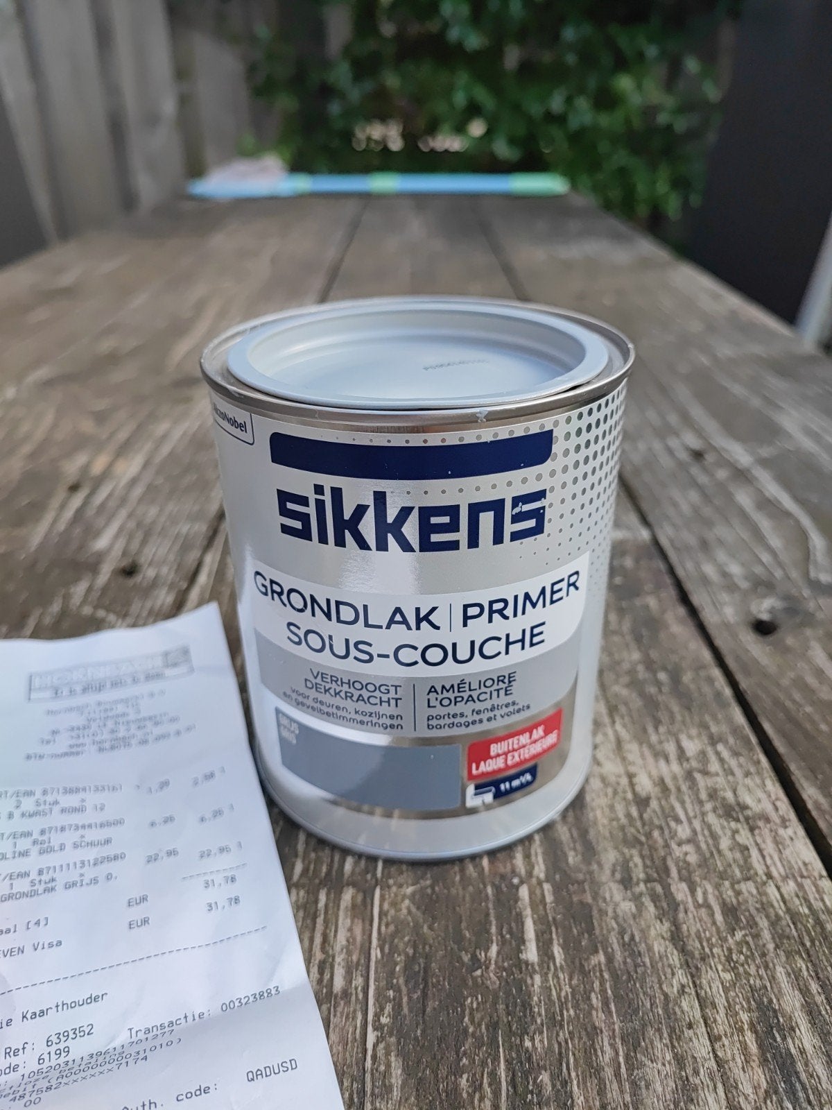 sikkens Grondlak primer grijs buitenlak voor deuren en kozij, Ophalen of Verzenden, Zo goed als nieuw, Lak, Grijs