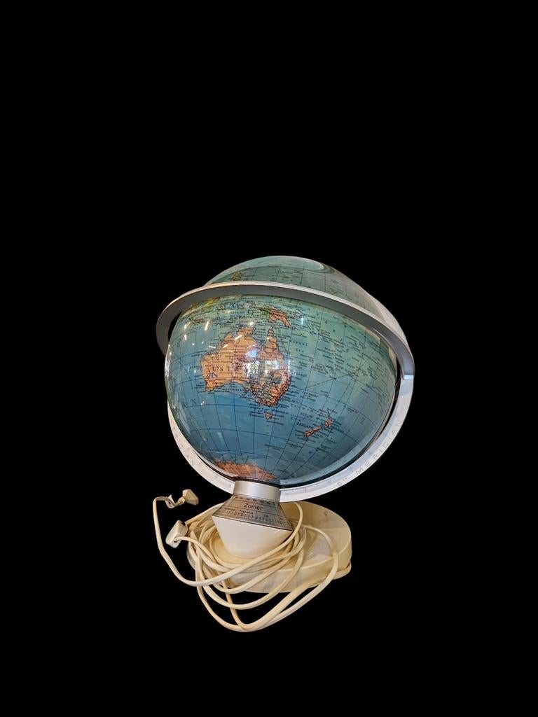 Vintage Verlichte Wereldbol - Decoratieve Globe, Huis en Inrichting, Woonaccessoires | Wereldbollen, Gebruikt, Verlicht, Ophalen