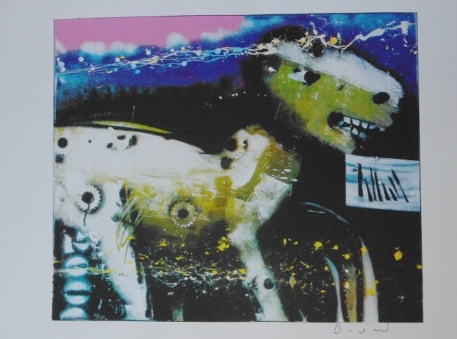 Herman Brood - "Nightride", Antiek en Kunst, Gesigneerd, Verzenden, Zeefdruk