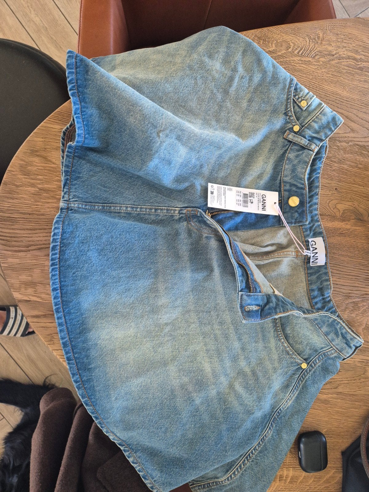 Ganni spijkerrokje/denim, Ophalen of Verzenden, Nieuw, Blauw, Boven de knie