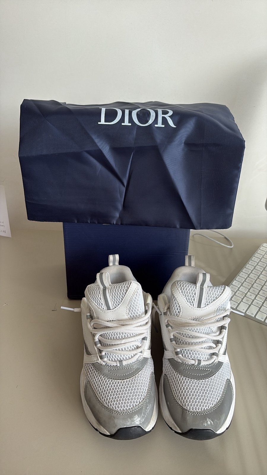 Dior b22 wit maat 41, Verzenden, Wit, Sneakers of Gympen, Zo goed als nieuw