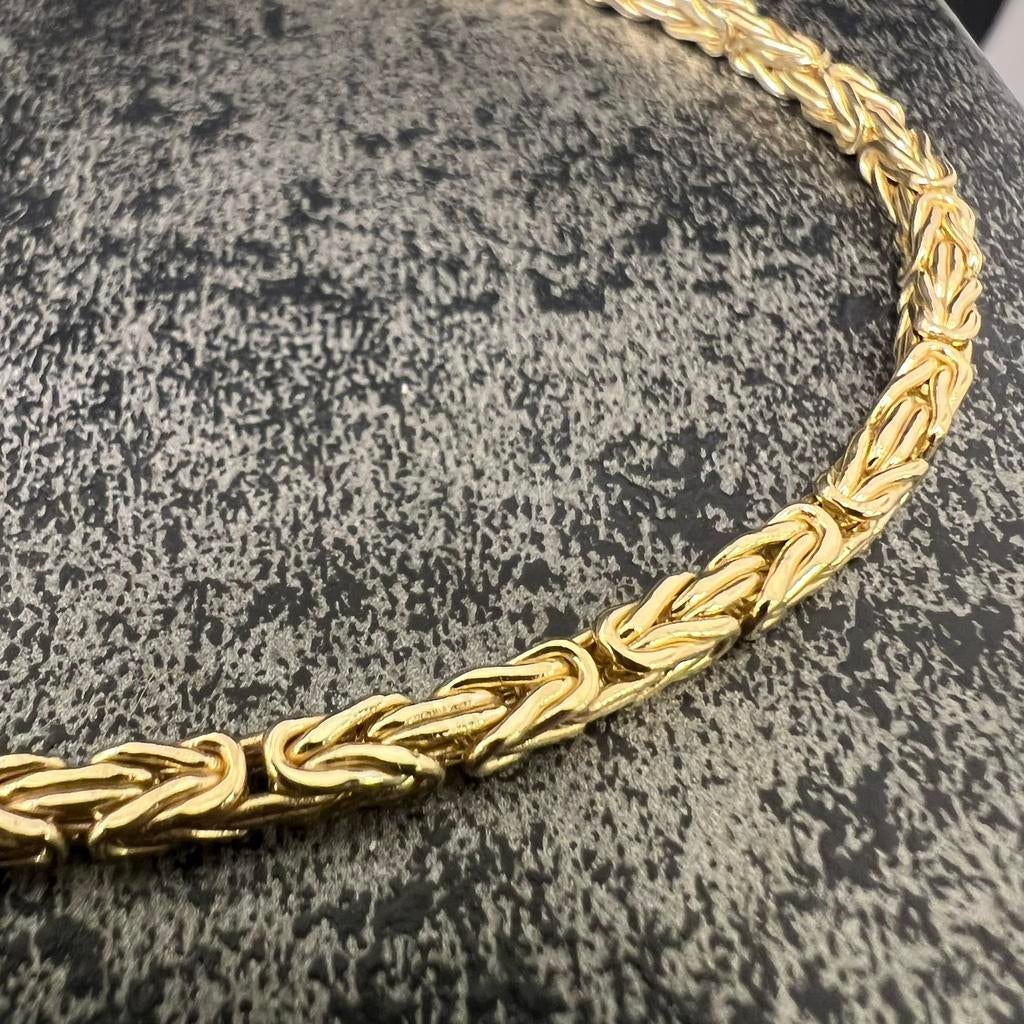 14 karaat gouden armband massief koningsschakel, Ophalen of Verzenden, Nieuw, Goud