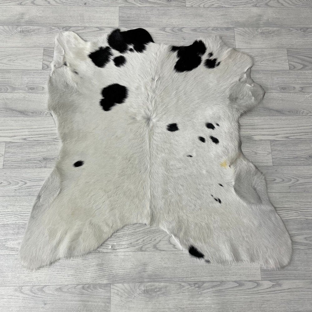 Kalfshuid bruin wit 90x95cm #191 | Lederstore, Huis en Inrichting, Nieuw, Overige vormen, Bruin, 50 tot 100 cm