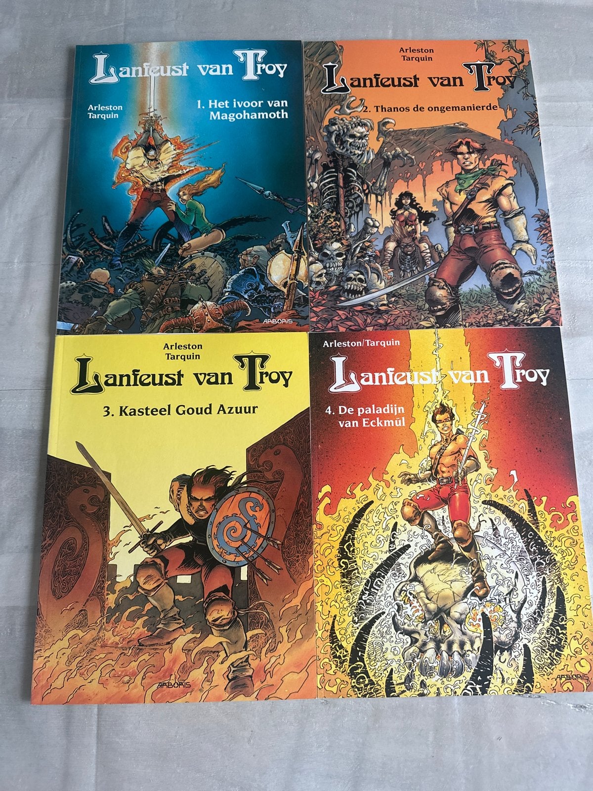 Lanfeust van Troy - serie (4 stripboeken), Boeken, Complete serie of reeks, Ophalen of Verzenden, Zo goed als nieuw