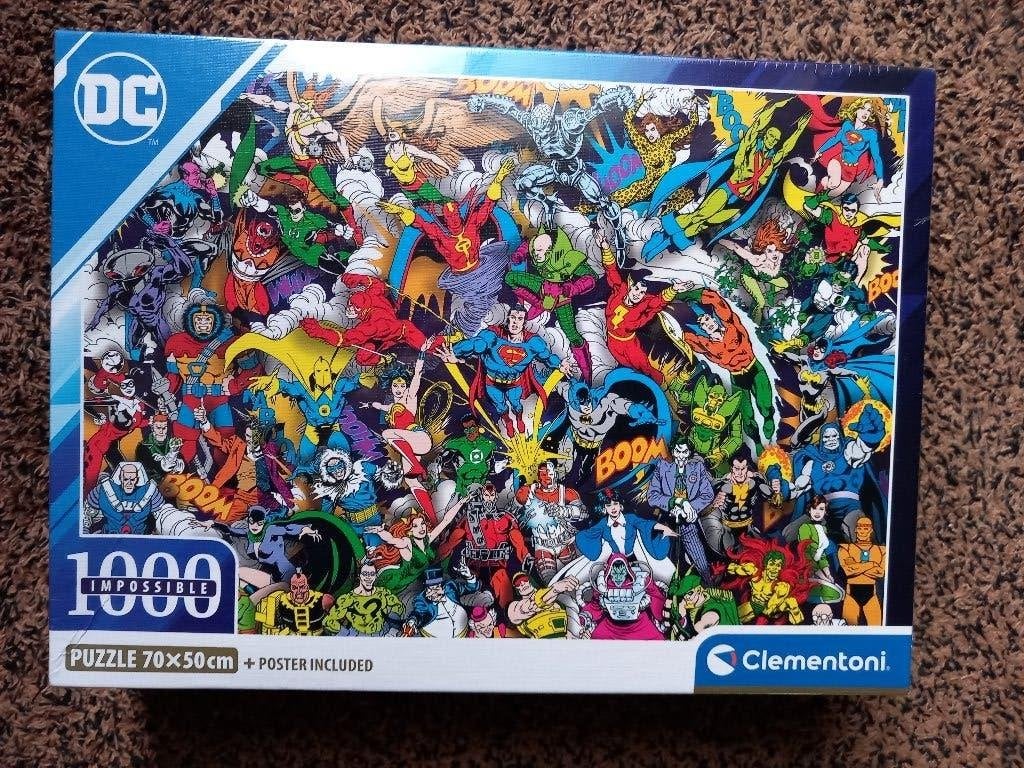 Puzzel Clementoni 1000 Stukjes Impossible DC Justice League, Ophalen of Verzenden, 500 t/m 1500 stukjes, Nieuw, Legpuzzel