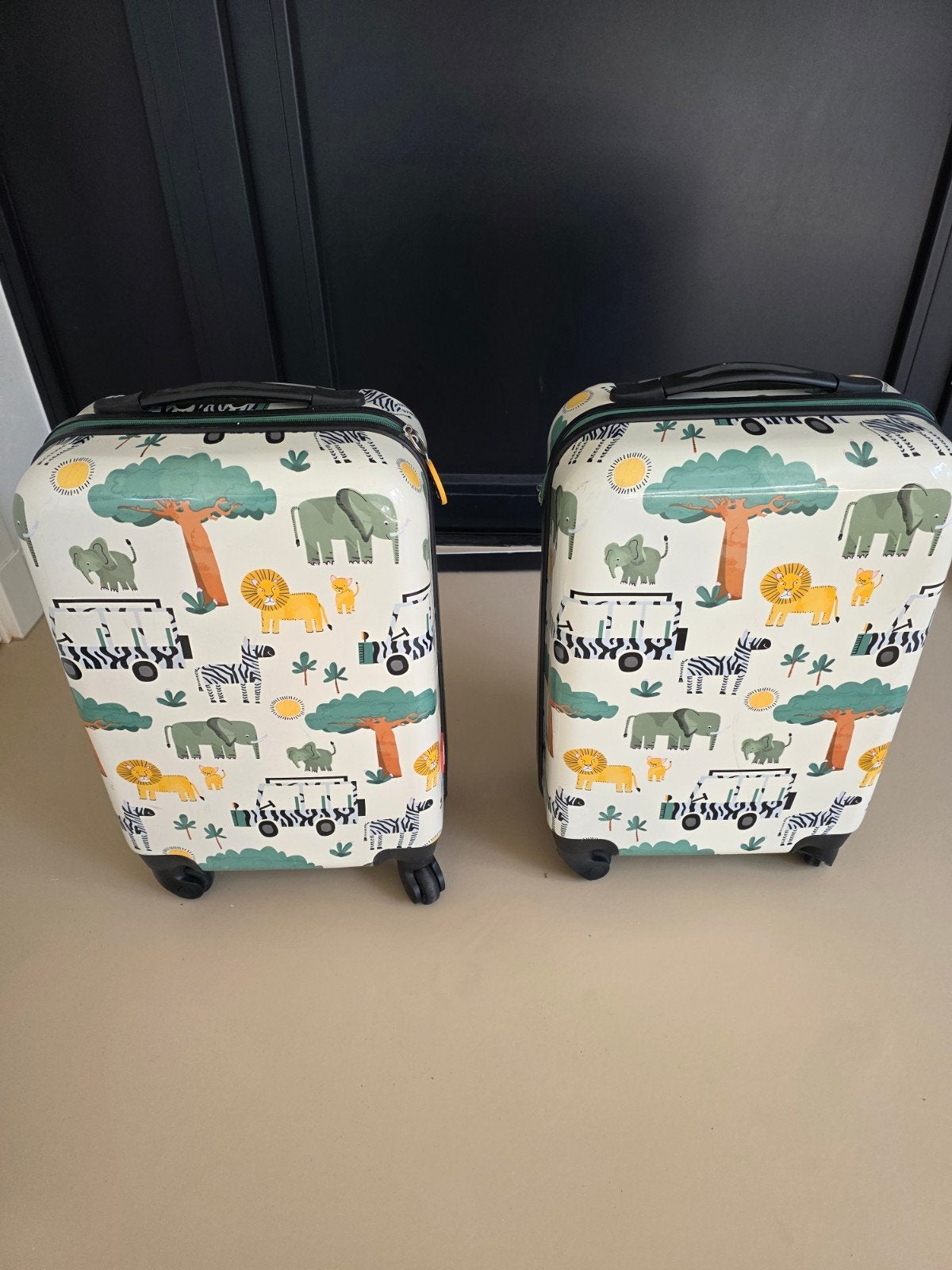 Handbagage koffer kind safari, Sieraden, Tassen en Uiterlijk, Koffers, Ophalen, Wieltjes, 50 tot 60 cm, Hard kunststof