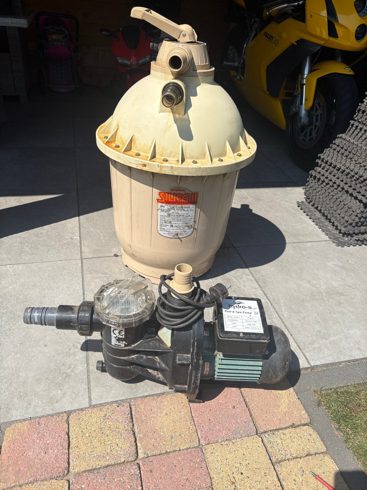 Zandfilter met pomp voor zwembad - Hydro-S SS075, Ophalen of Verzenden, Gebruikt, Zwembadpomp