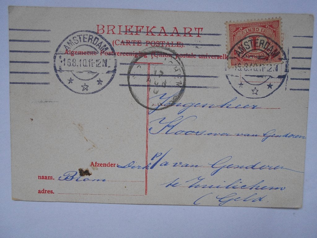 Amsterdam Paleis voor Volksvlijt - Frederiksplein veel volk, Ophalen of Verzenden, Voor 1920, Gelopen, Noord-Holland