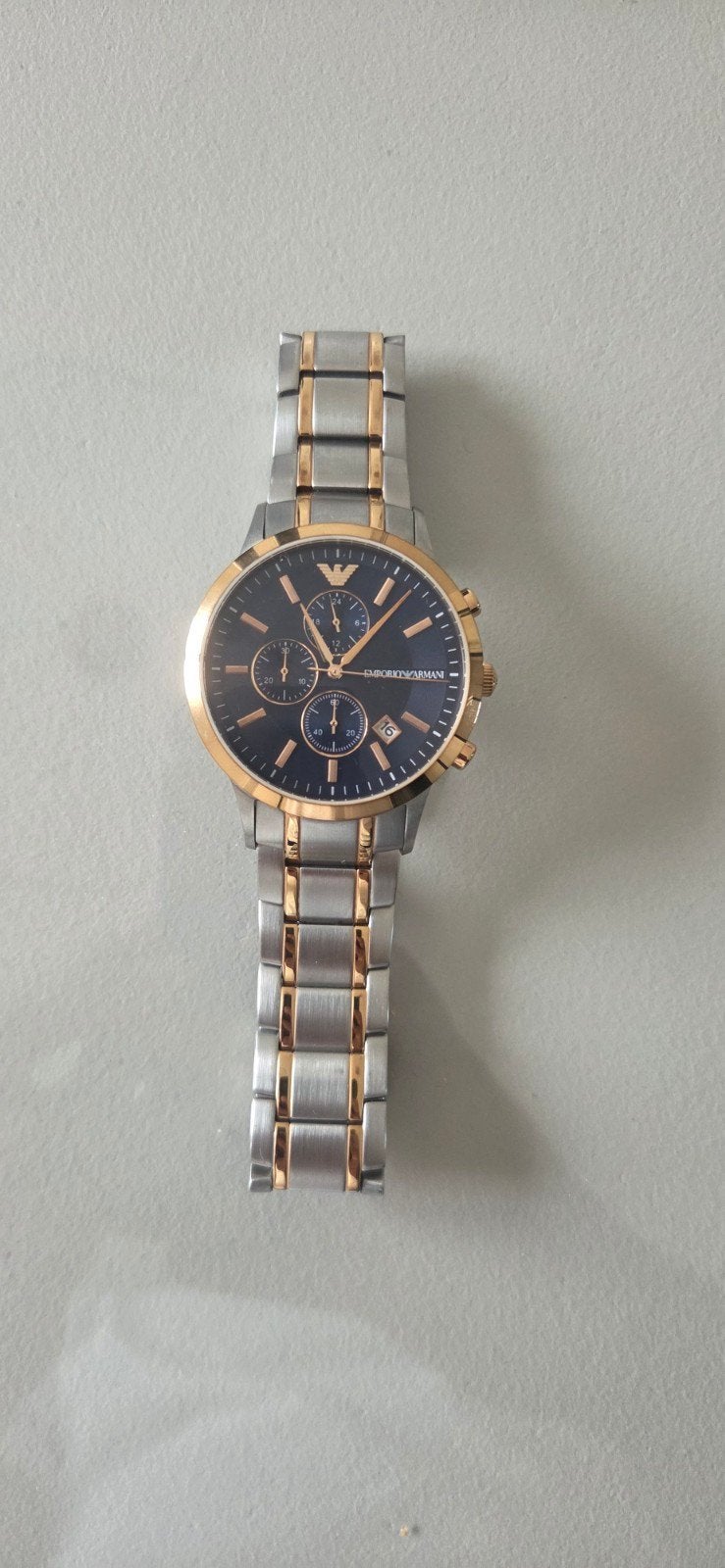 Emporio Armani Herenhorloge AR-80025 - Zo goed als nieuw, Overige merken, Staal, Staal, Polshorloge