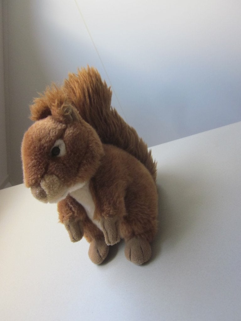 UNI-TOYS LS1801 bruin-roomwit superzachte eekhoorn knuffel, Overige merken, Overige karakters, Ophalen of Verzenden, Middelgroot (20 tot 80 cm)