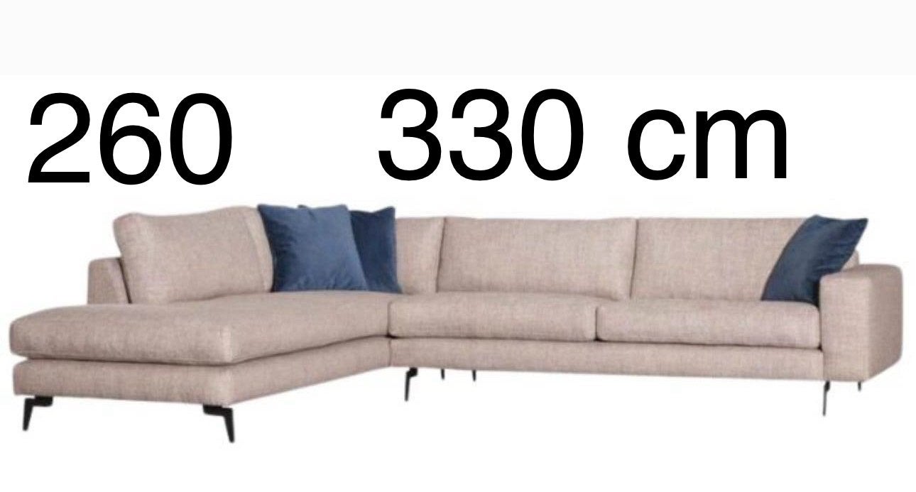 Cartel living model fox hoekbank 260x330x100 cm nieuw, Ophalen, 250 tot 300 cm, Modern chique, Hoekbank