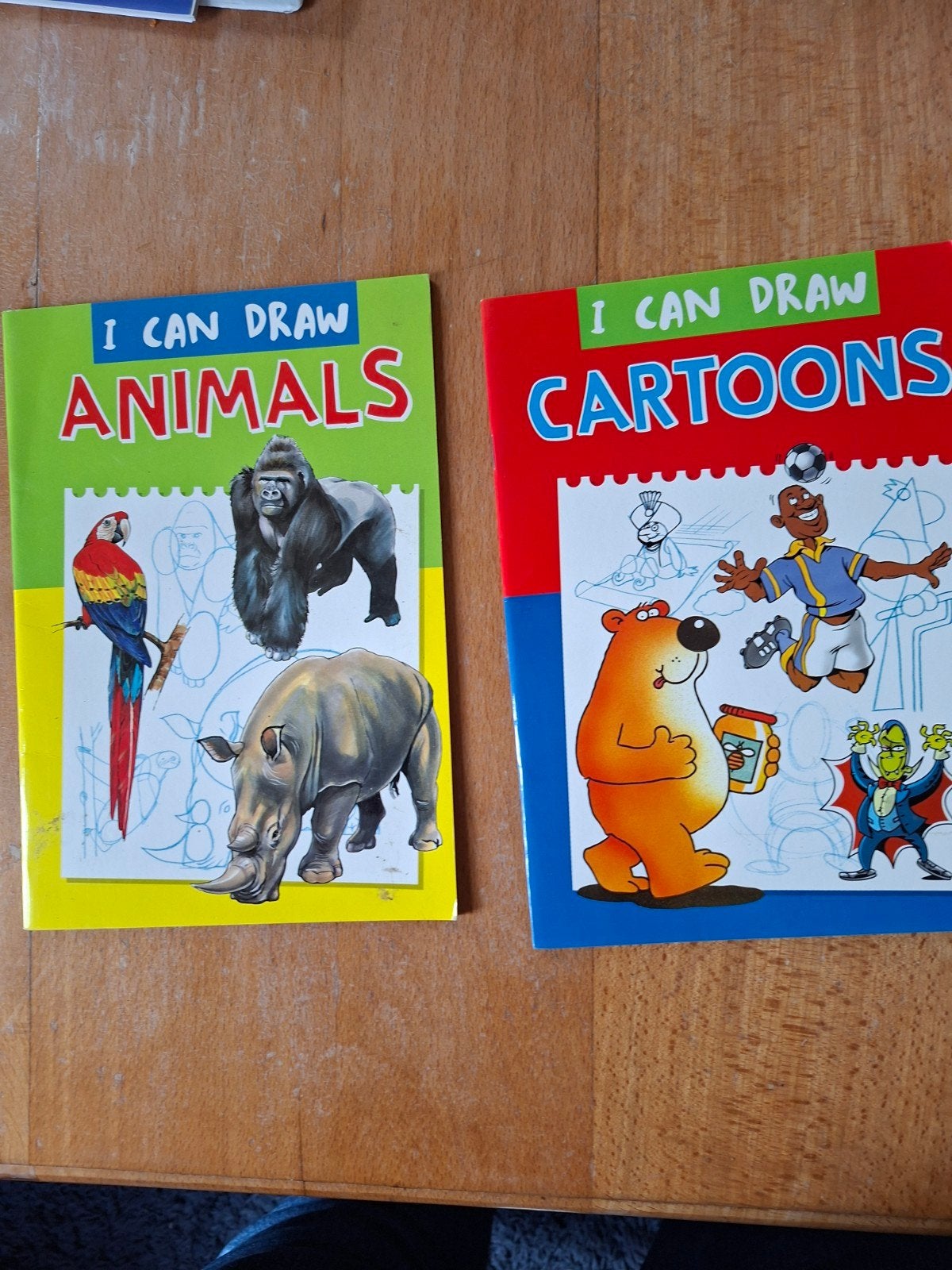 2 Boekjes Tekenles: Dieren & Cartoons Leren Tekenen, Ophalen of Verzenden, Gebruikt, Boek of Gids