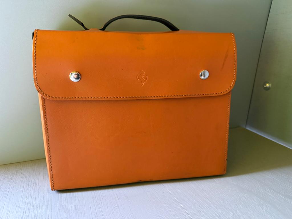 Ferrari gereedschapstas - Vintage lederen tas, Ophalen of Verzenden, Gebruikt