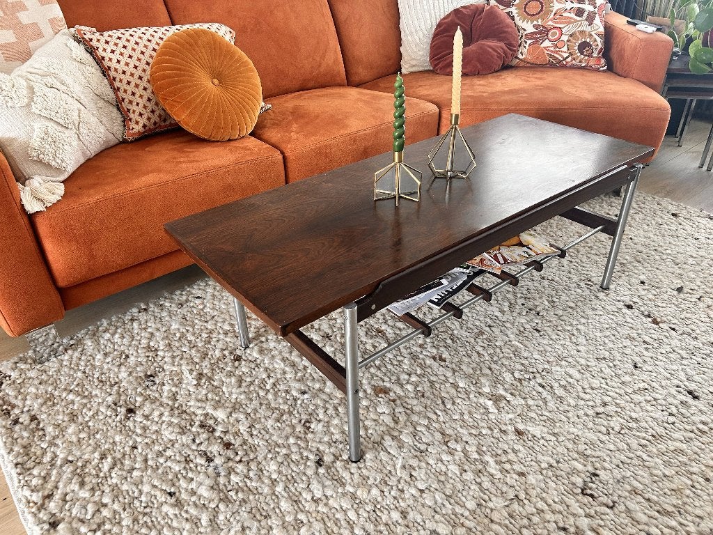 Mooie vintage koffietafel, Ophalen, Minder dan 50 cm, Gebruikt, 100 tot 150 cm
