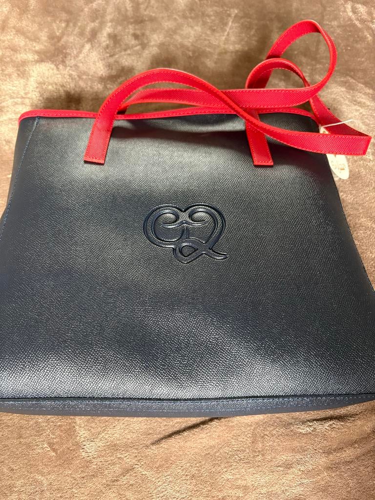 Nieuwe Evy Laure Paris Handtas - Donkerblauw met Rood, Eu, Nieuw, Ophalen of Verzenden, Eu