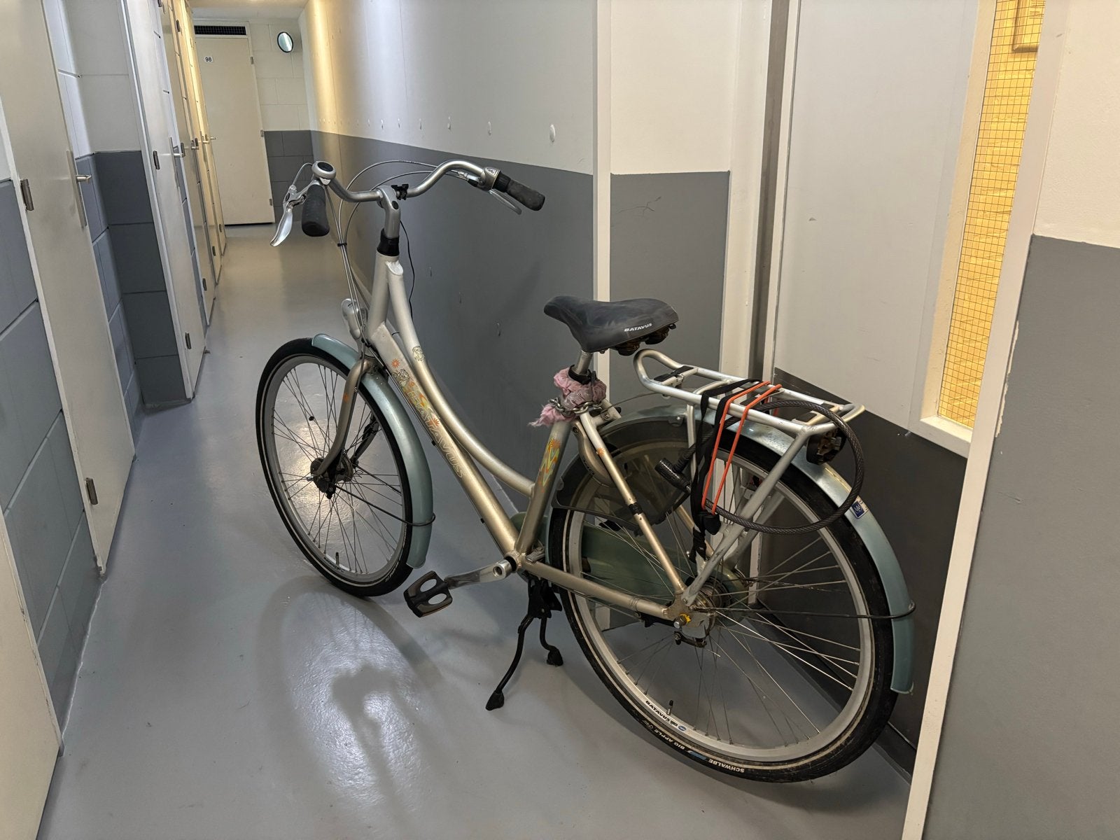 Batavus Damesfiets met Versnellingen en Dubbele Standaard, Ophalen, Velgrem, Versnellingen, Batavus