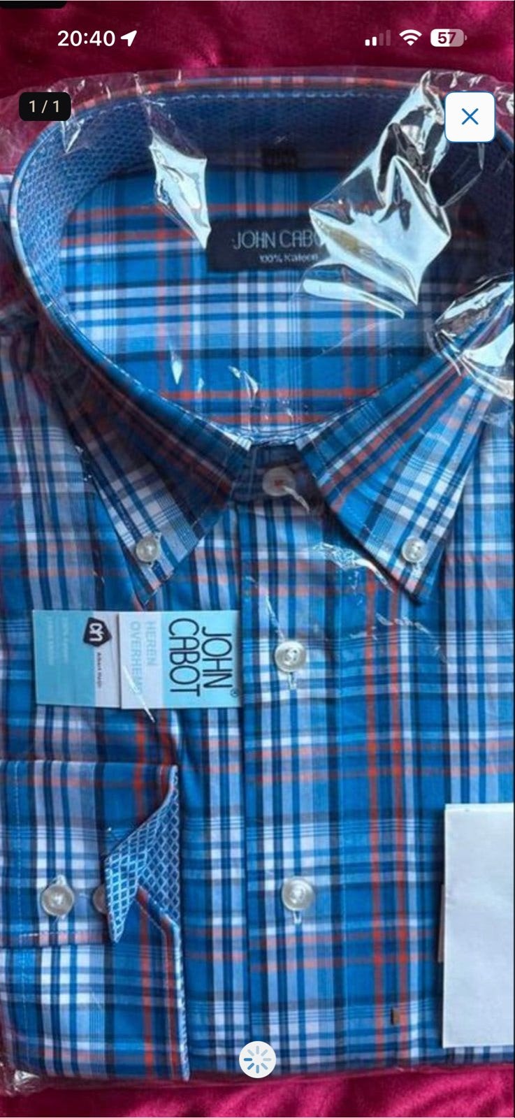 Nieuw John Cabot geruit heren overhemd, maat M, Kleding | Heren, Ophalen, Nieuw, Meerkleurig, Halswijdte 39/40 (M)