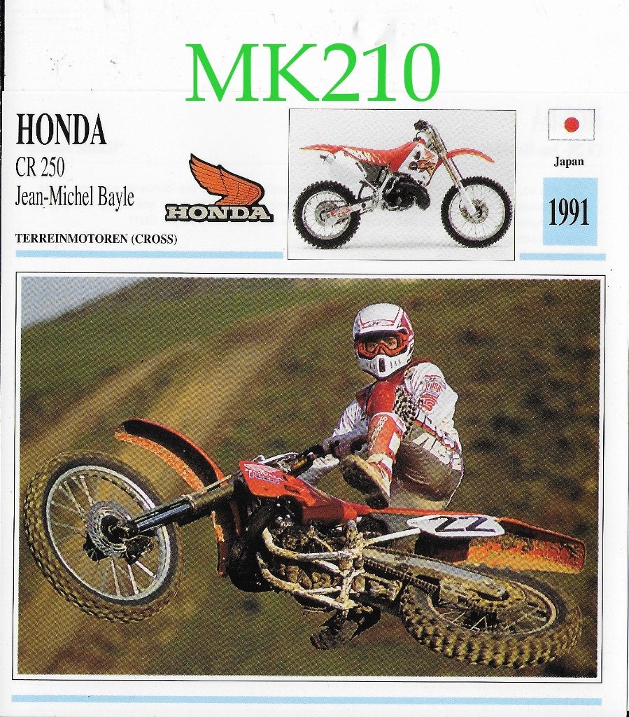 Mk210 motorkaart honda cr 250 jean michel bayle, Ophalen of Verzenden, Zo goed als nieuw, Auto's