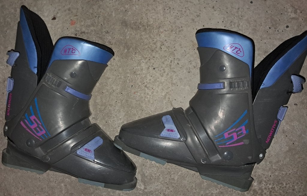 blauw/grijze skischoenen maat 27.0 / 41,5 van Salomon, 160 tot 180 cm, Gebruikt, Schoenen, Salomon