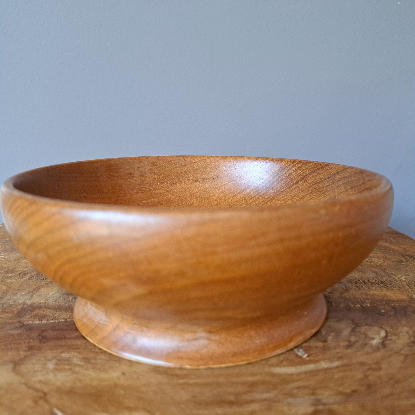 Twee vintage MCM teakhouten kommen Mid Century Danish Design, Hout, Ophalen of Verzenden, Zo goed als nieuw, Scandinavisch