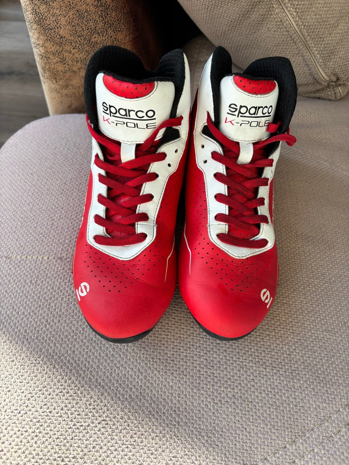 Sparco K-Pole Kart Schoenen - Rood/Wit Maat 34, Ophalen of Verzenden, Zo goed als nieuw, Wit, Sportschoenen