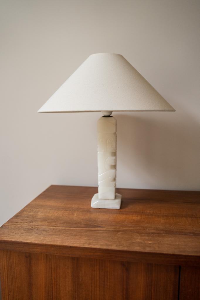 Vintage Onyx Tafellamp, Ophalen of Verzenden