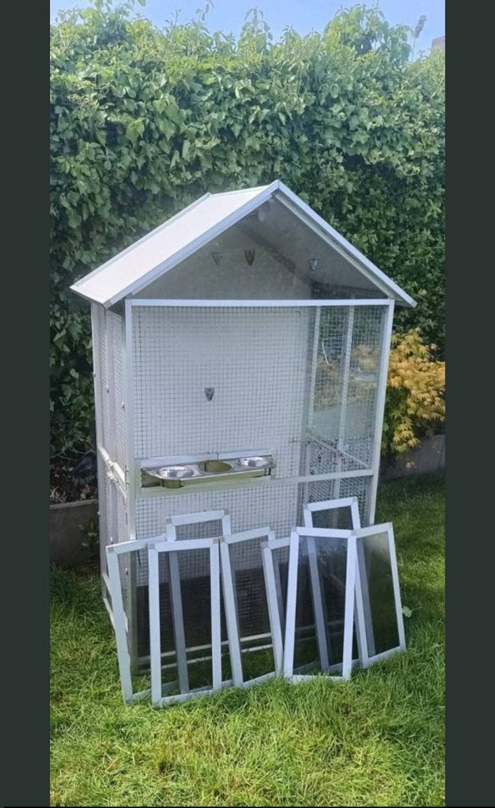 mooie aluminium volière te koop zo goed als nieuw, Ophalen, Zo goed als nieuw, Aluminium, Volière