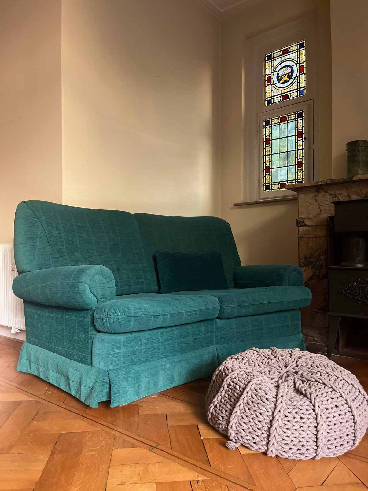 Bankje, Huis en Inrichting, Banken | Sofa's en Chaises Longues, Ophalen, Gebruikt, 75 tot 100 cm