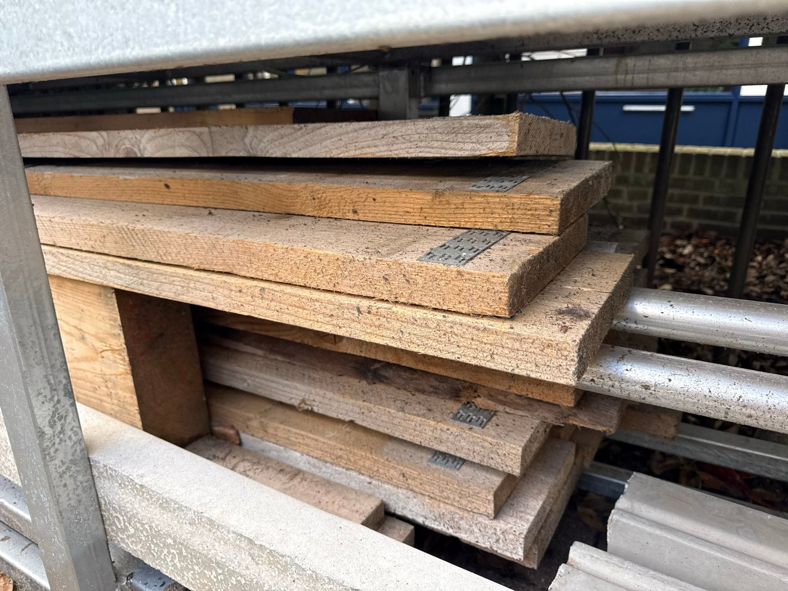 Steigerplanken - Diverse lengtes en diktes, Doe-het-zelf en Verbouw, Hout en Planken, Ophalen, Gebruikt, 25 tot 50 mm, Plank