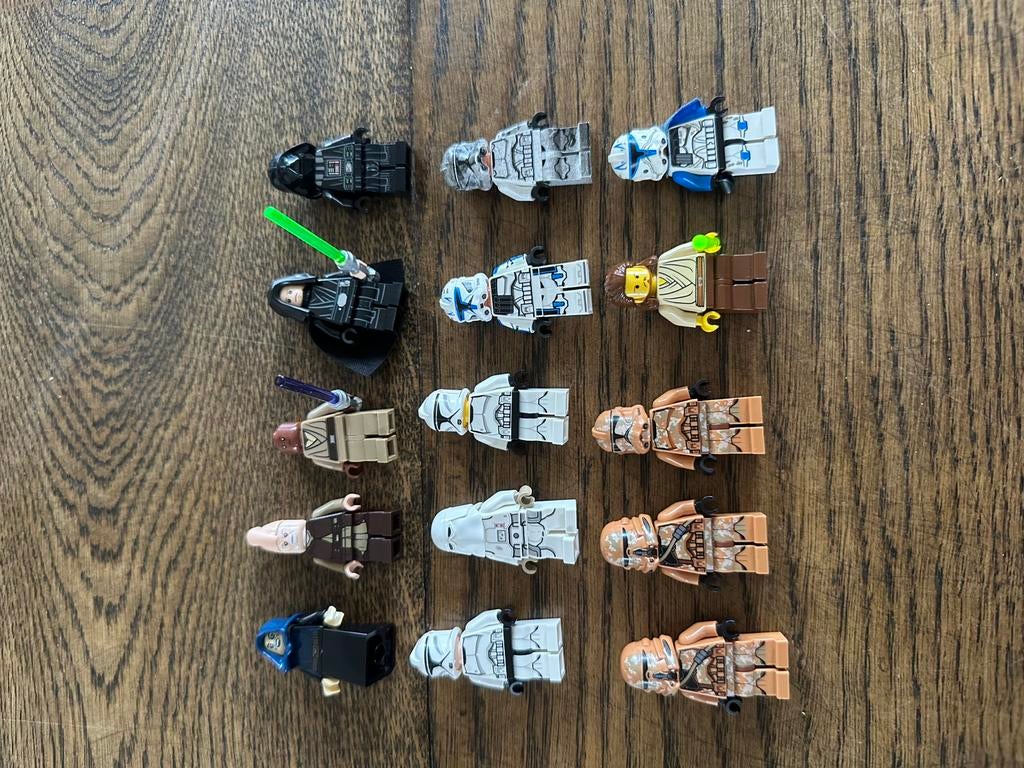 Lego star wars minifiguren, Ophalen of Verzenden, Zo goed als nieuw, Overige materialen, Overige merken
