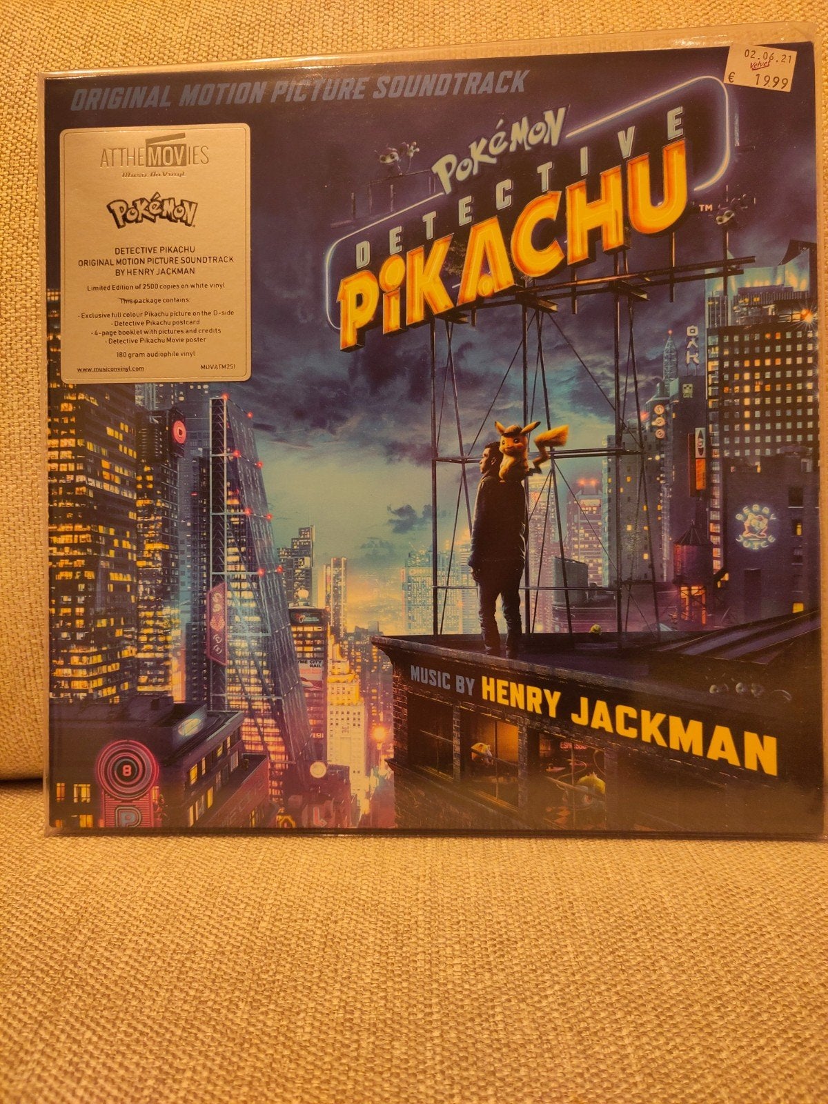 Detective Pikachu Soundtrack - Limited Edition Witte Vinyl, Cd's en Dvd's, Ophalen of Verzenden, Zo goed als nieuw, 12 inch, Dubbel-LP