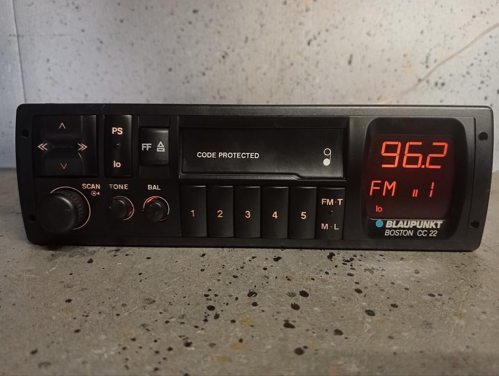 Blaupunkt Boston CC 22 Autoradio Cassette Met Code, Ophalen of Verzenden, Gebruikt