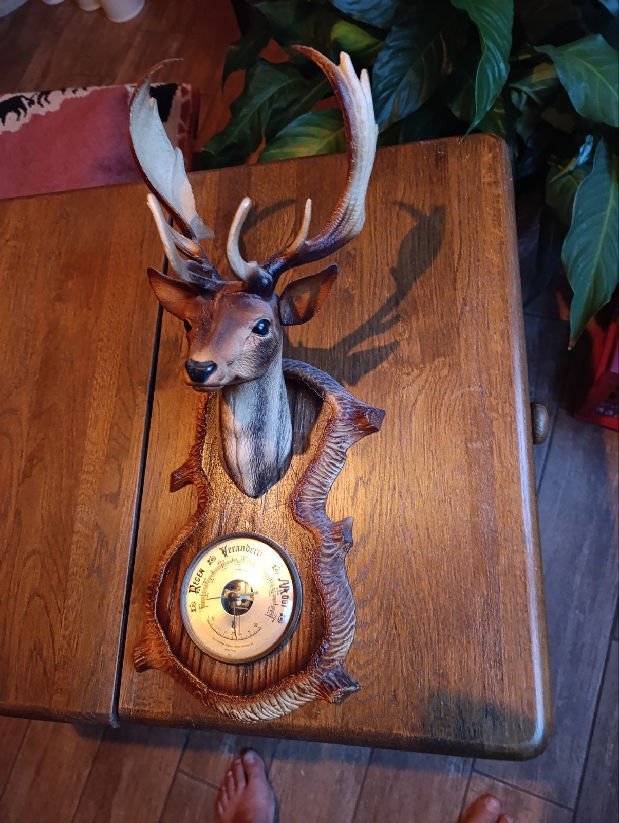Hertenkop Barometer - Vintage Stijl, Ophalen of Verzenden