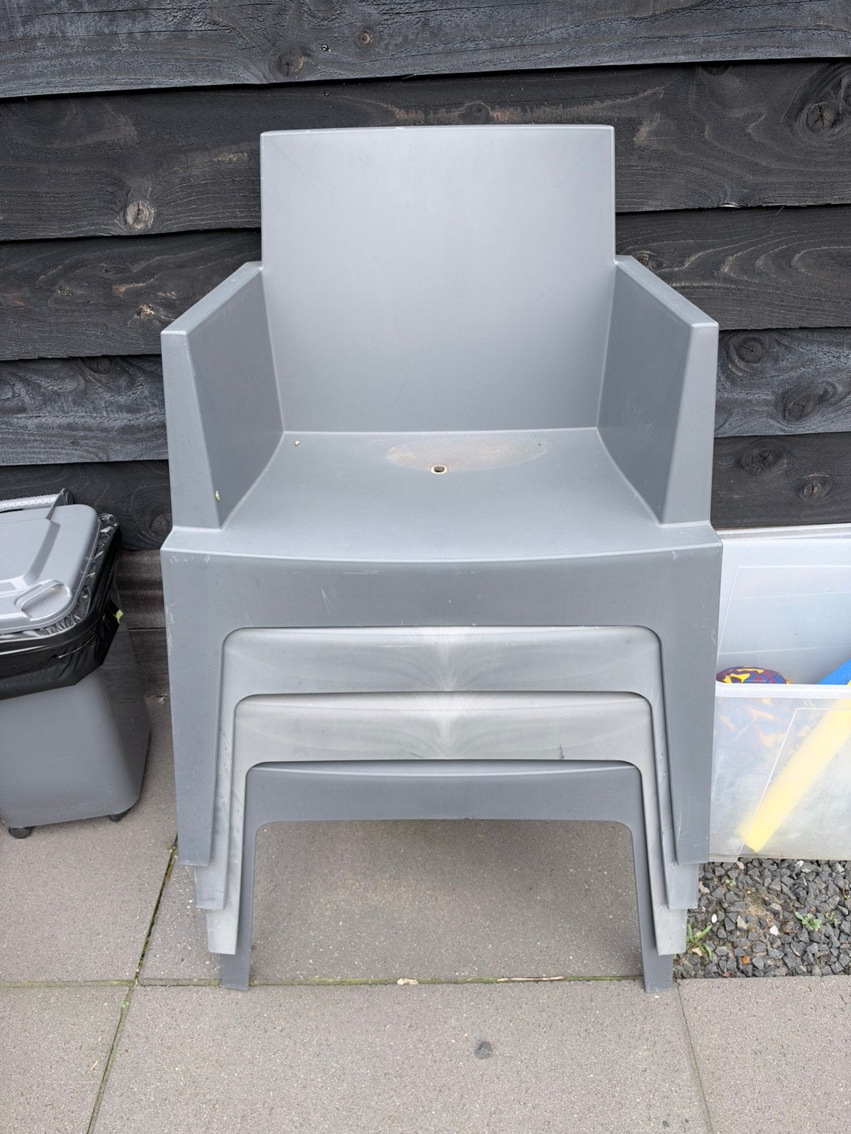8 x box stoelen tuin, Tuin en Terras, Ophalen, Gebruikt, Kunststof