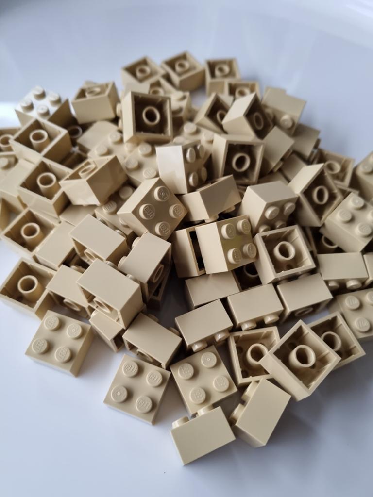 100 nieuwe lego stenen 2x2 ( 3003 ) beige / tan / br.yellow, Ophalen, Overige thema's, Lego, Nieuw