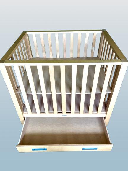 TWF babybox met lade – massief hout (topkwaliteit), Ophalen, Nieuw, Vierkant, Lade
