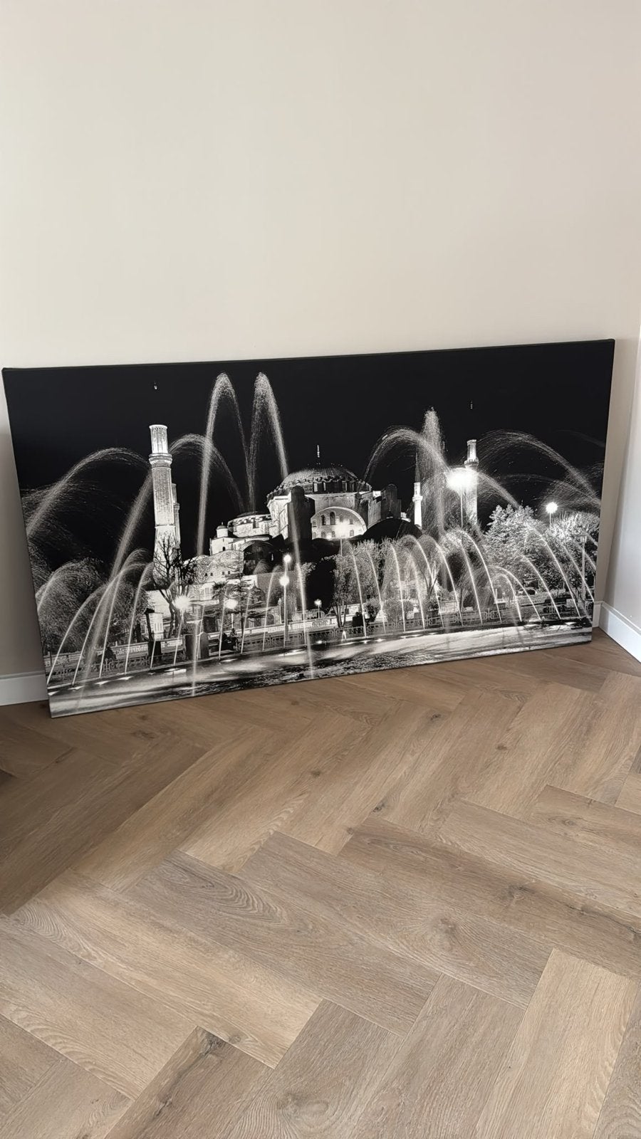 Canvas schilderij Istanbul 160x90 cm, Ophalen, 125 cm of meer, Zo goed als nieuw, Schilderij